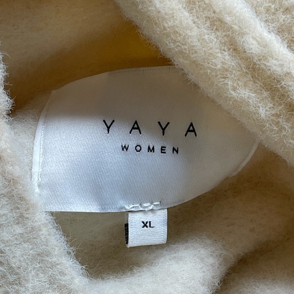 YAYA Women Cream Funnel Neck Sweater XL - Picture 10 of 12